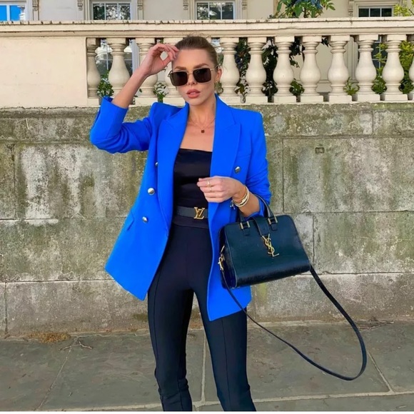 ZARA DOUBLE BREASTED BALMAIN STYLE BLAZER - Picture 5 of 17